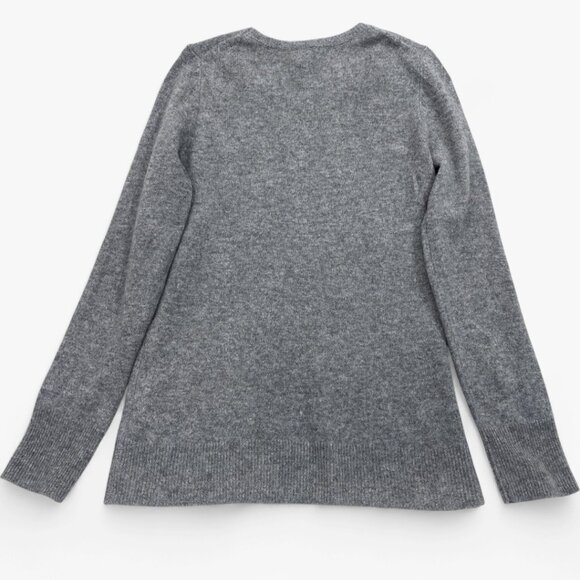 Nouveaux Women's Grey Cashmere Sweater Jumper Long Sleeve Crew Neck Size Medium - Picture 4 of 7